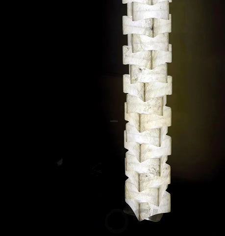 Stacked Alabaster Squares Floor Lamp - Alabaster-1-Yiosilamp