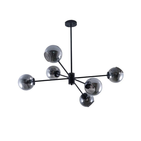 Staggered Glass Chandelier with 6 Light - Frown-1-Yiosilamp