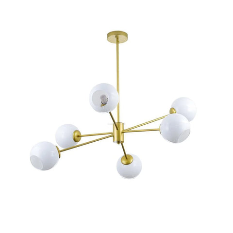Staggered Glass Chandelier with 6 Light - Frown-1-Yiosilamp