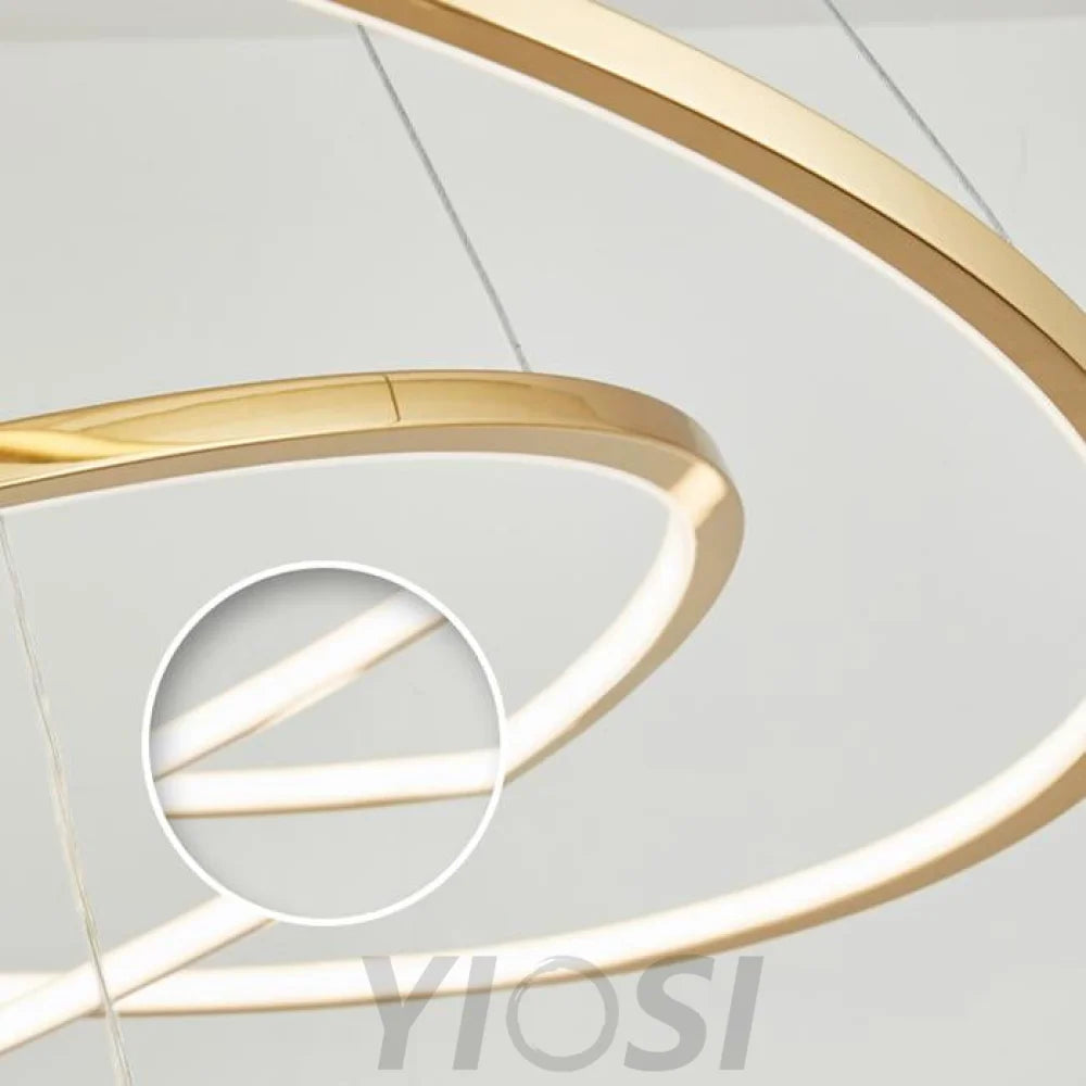 Staircase Gold Multi Rings Chandelier