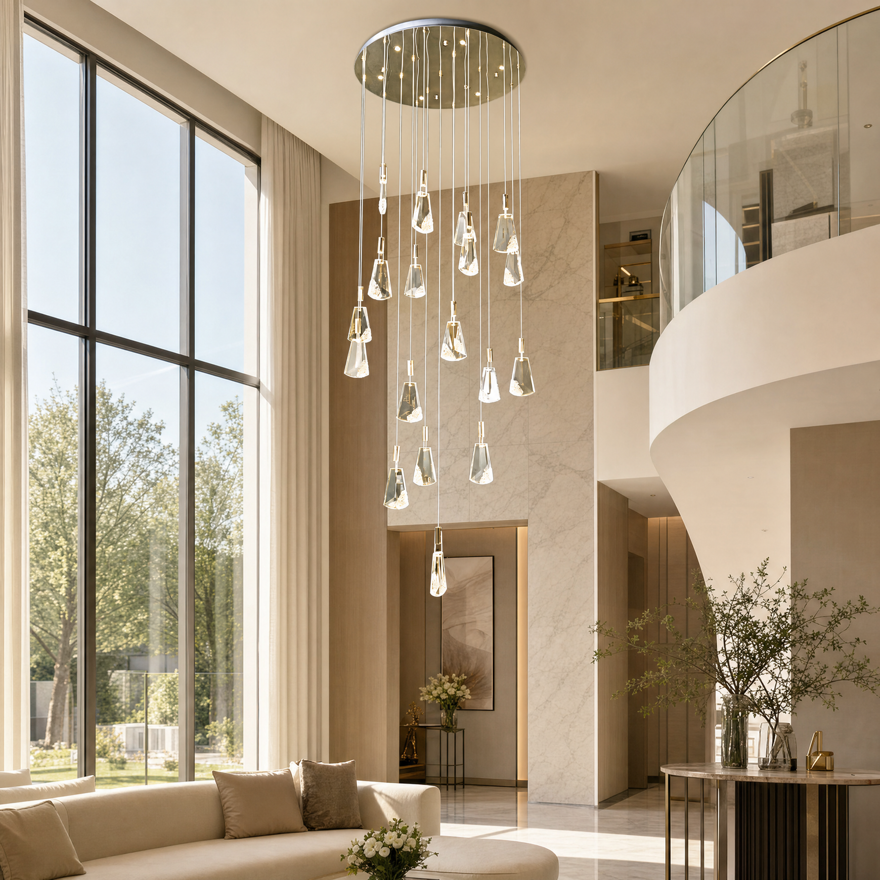 Stardust Fan Modern Multi-Tier Cluster Chandelier - scene