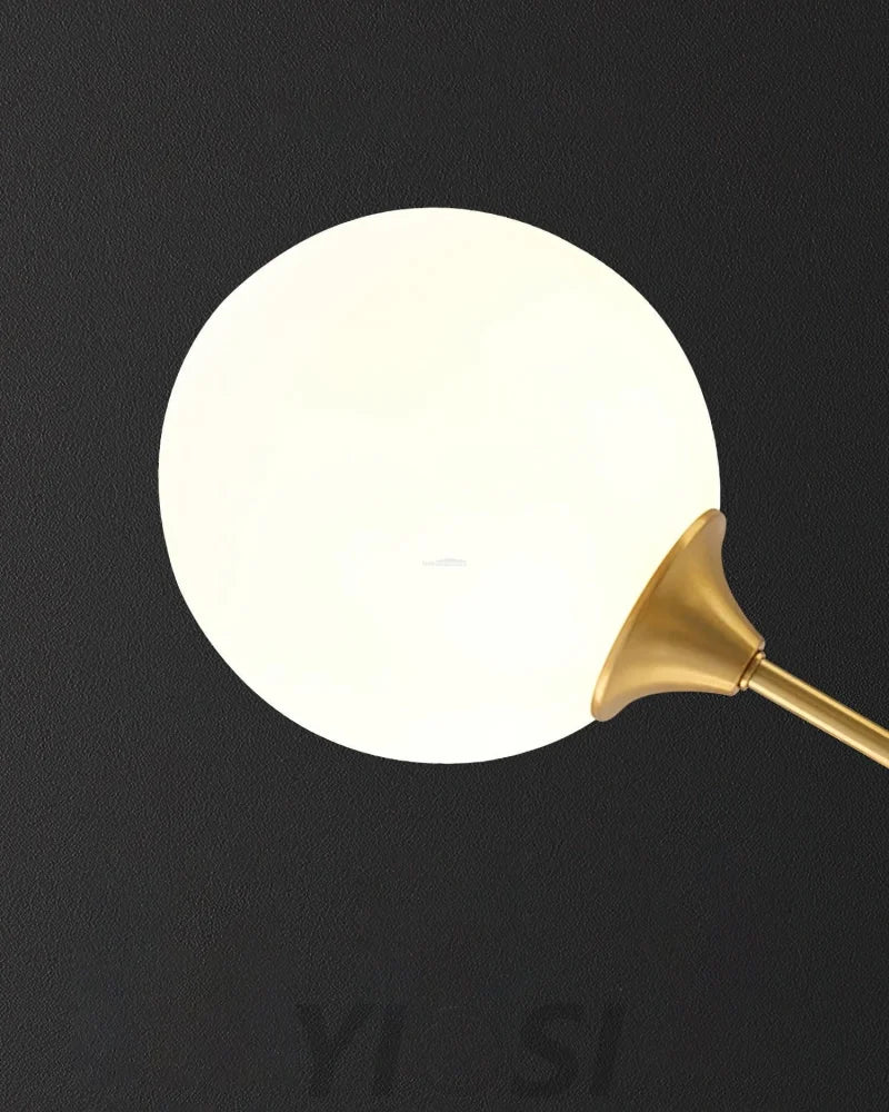 Stella Brass Chandelier with 3/6/8 heads - Bend, Marshmallow Chandelier-1-Yiosilamp