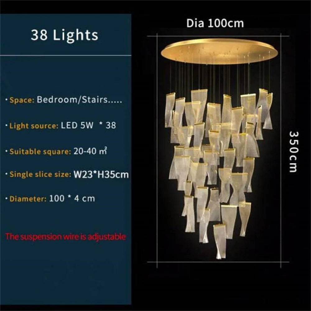 Stella Modern Suspension Chandelier 38 Lights Chandeliers