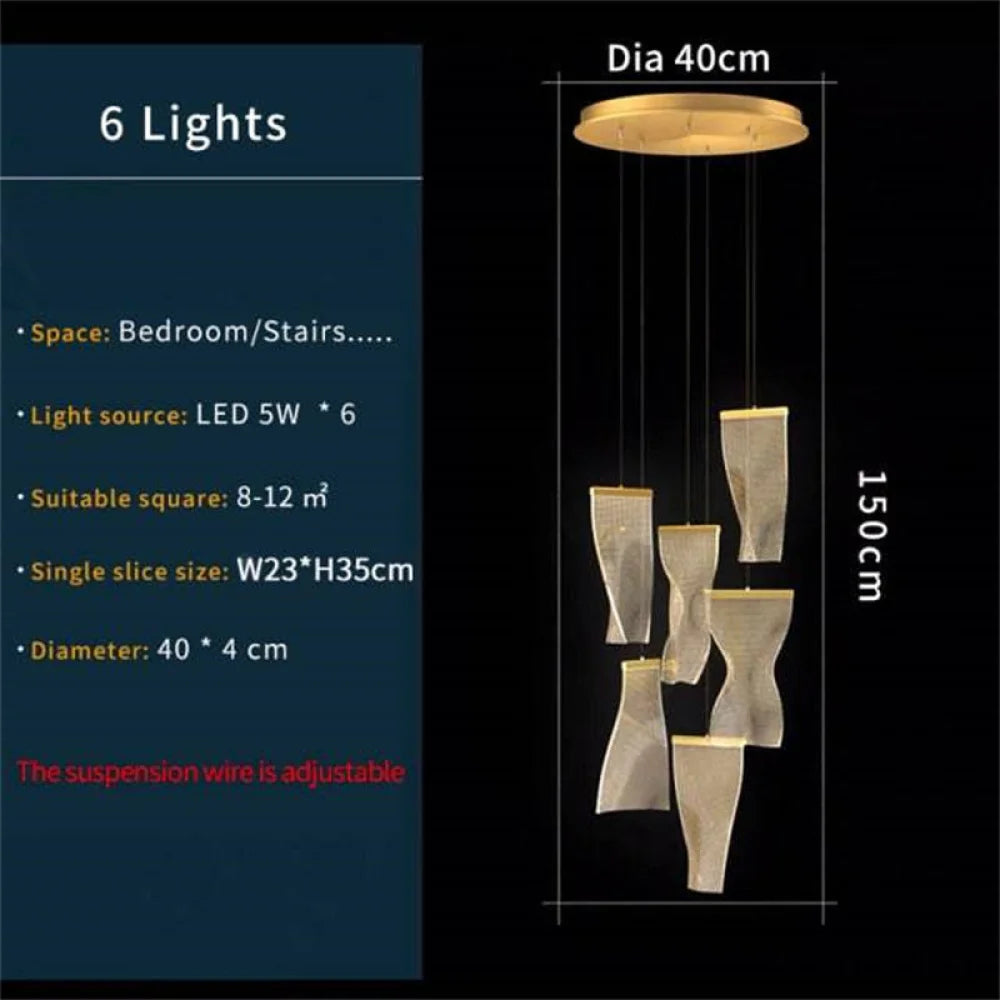 Stella Modern Suspension Chandelier 6 Lights Chandeliers