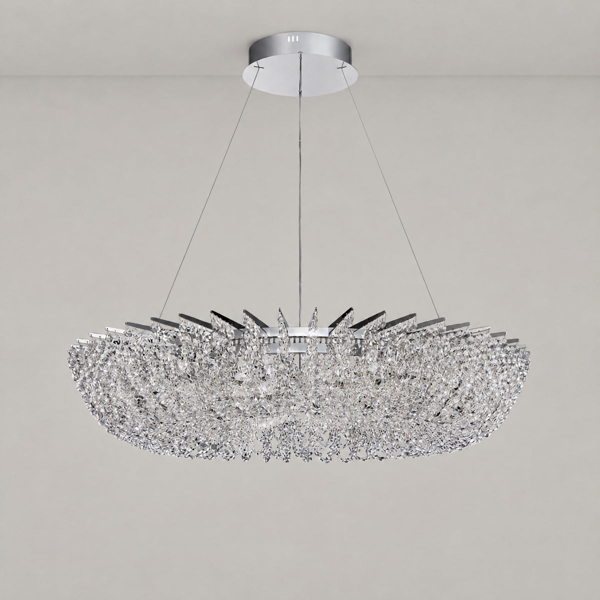 Stella Round Crystal Chandelier – lights off
