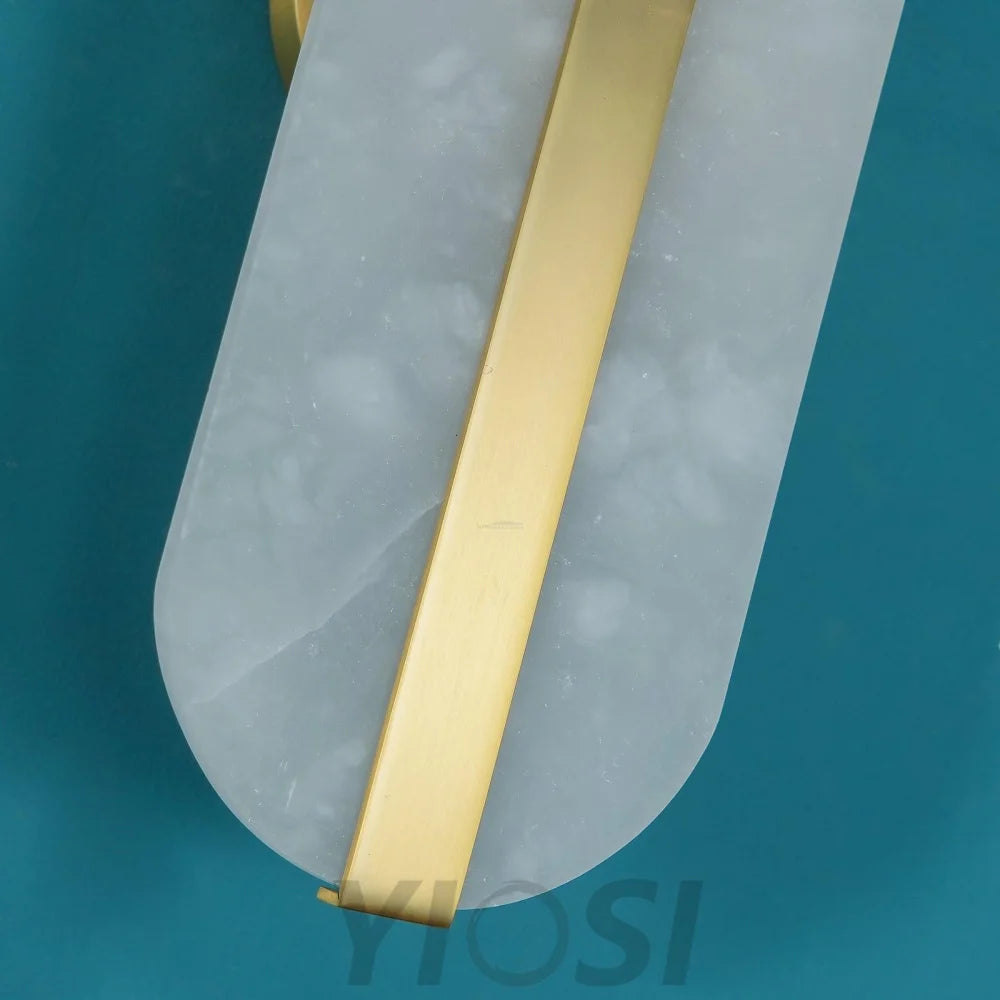 Stone Alabaster LED Wall Sconce - Alabaster, Alabaster Wall Lamp-1-Yiosilamp