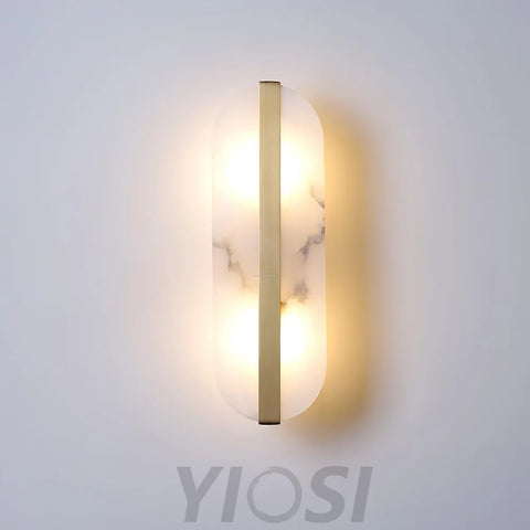 Stone Alabaster LED Wall Sconce - Alabaster, Alabaster Wall Lamp-1-Yiosilamp