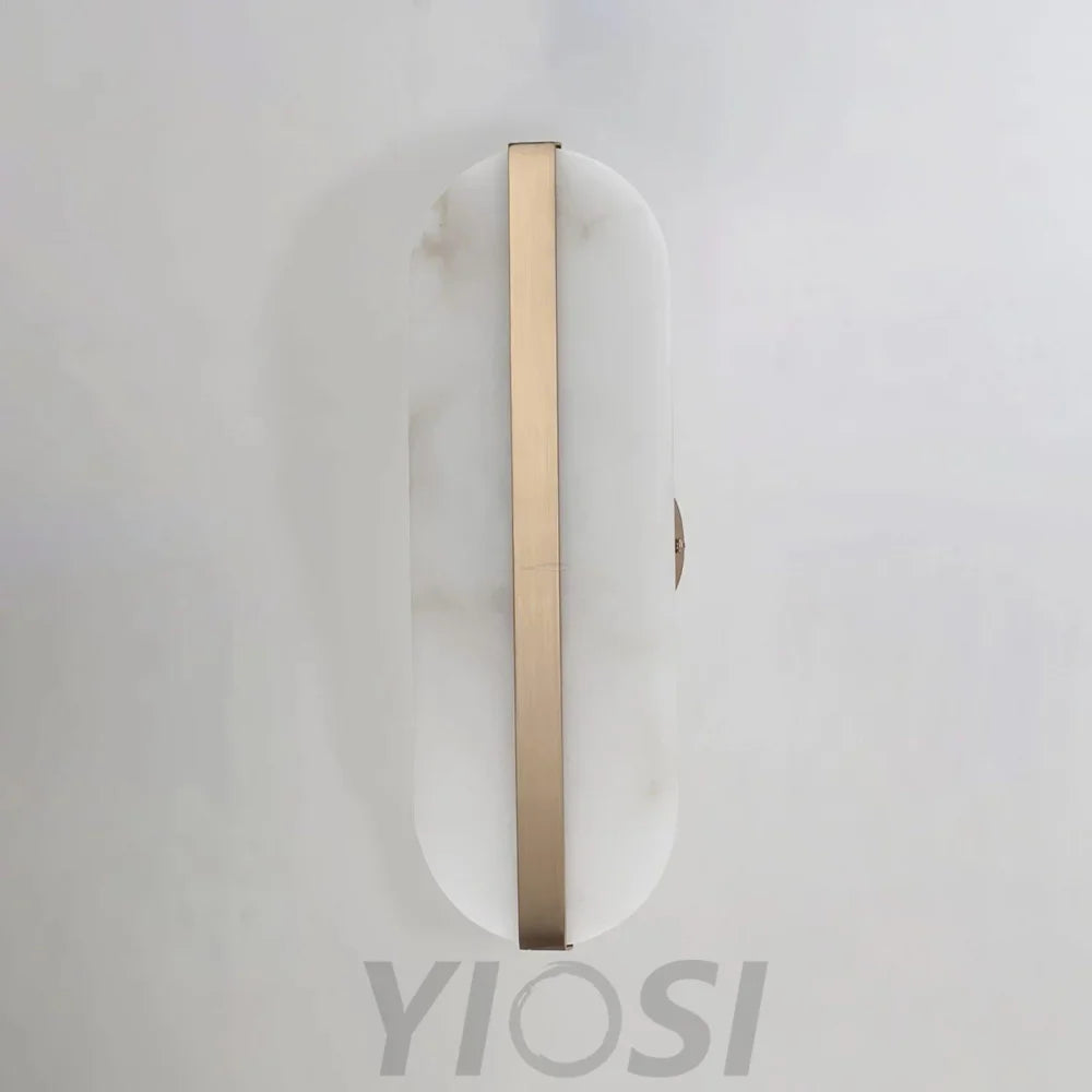 Stone Alabaster LED Wall Sconce - Alabaster, Alabaster Wall Lamp-1-Yiosilamp