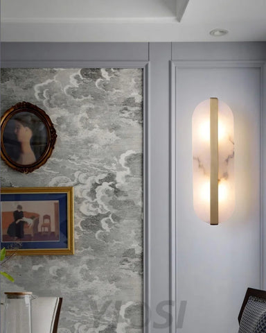 Stone Alabaster LED Wall Sconce - Alabaster, Alabaster Wall Lamp-1-Yiosilamp