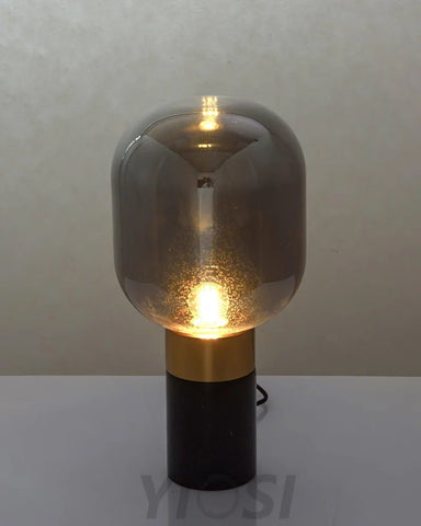 Storm Marble Table Lamp ∅ 9″ - Alabaster-1-Yiosilamp