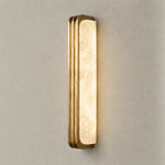 Striscia Alabaster Modern Long Sconces – lights on