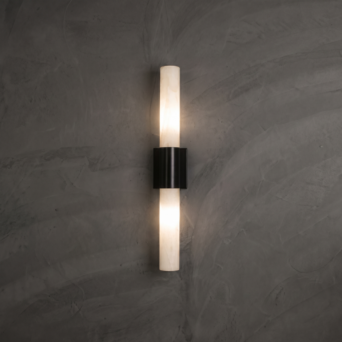Yiosi Striscia Twin Tube Black Wall Sconce - Image 1