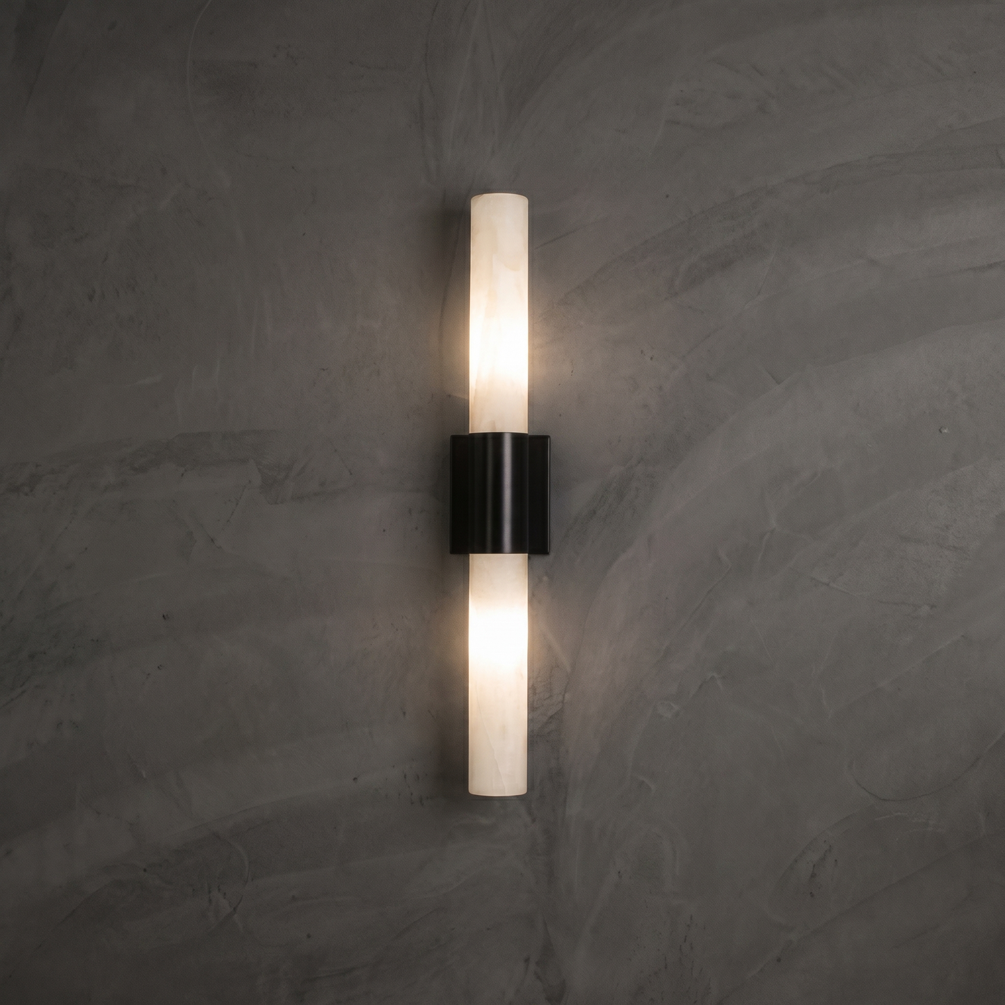 Yiosi Striscia Twin Tube Black Wall Sconce - Image 1