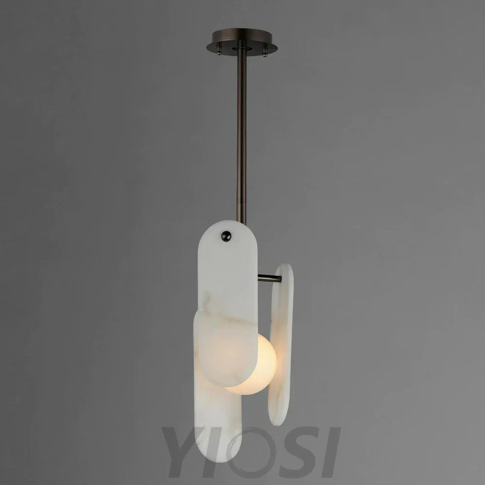 Studio M Alabaster Megalith Single Pendant Light For Living Room Kitchen Bathrooms Bedrooms Foyer