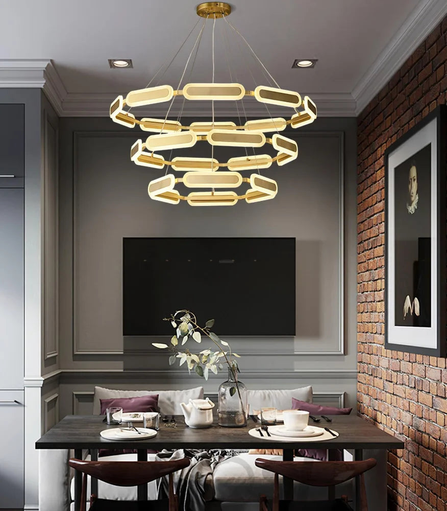 Swirl Chandelier ∅ 27.7″ - -1-Yiosilamp