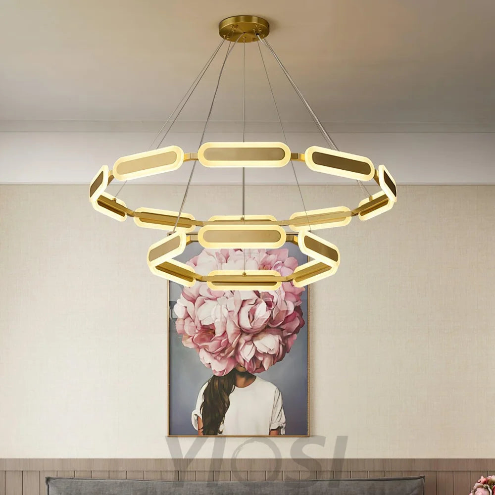 Swirl Chandelier ∅ 27.7″ - -1-Yiosilamp