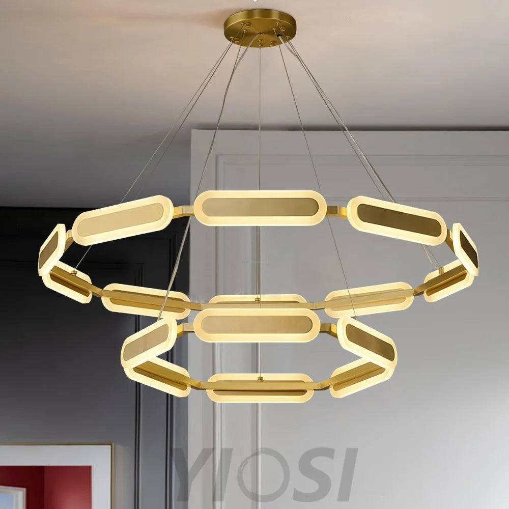 Swirl Chandelier ∅ 27.7″ - -1-Yiosilamp
