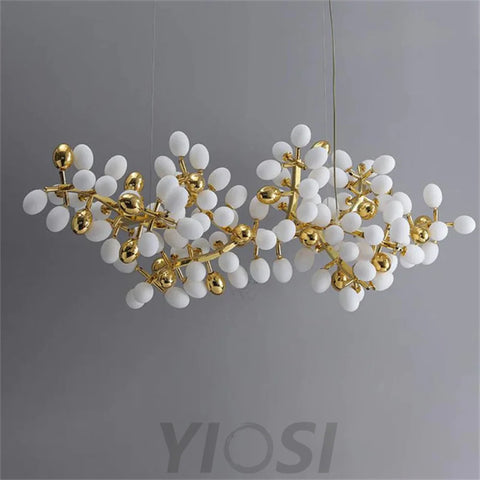 Customize Talia Post Modern Linear Grape Chandelier Chaos Line Black Finish Branch