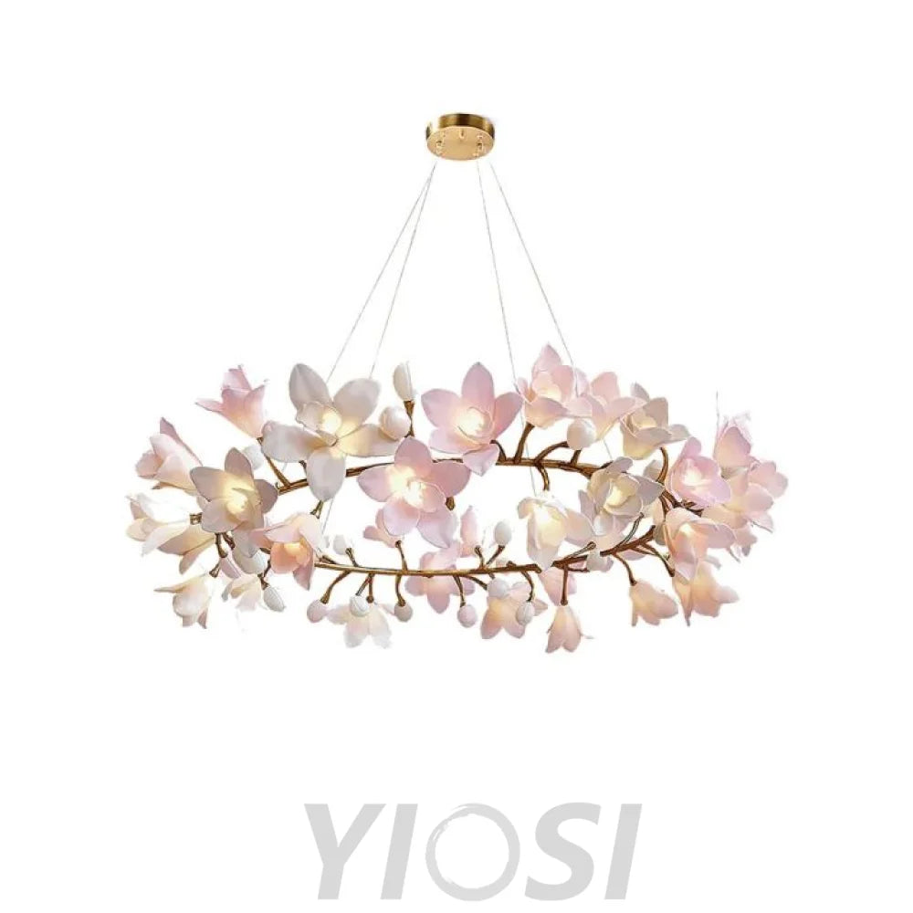 Tamara Modern Circular Blossom Ceramic Chandelier Chandeliers For Dining Room Stairways Foyer