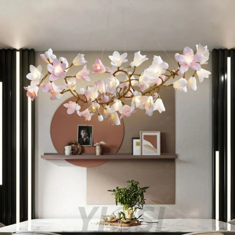 Tamara Modern Circular Blossom Ceramic Chandelier Chandeliers For Dining Room Stairways Foyer