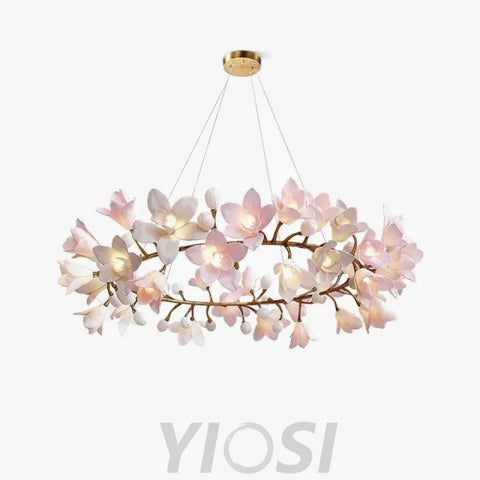 Tamara Modern Circular Blossom Ceramic Chandelier Chandeliers For Dining Room Stairways Foyer