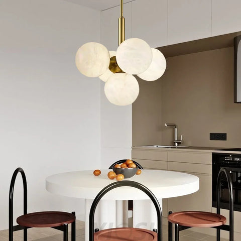 Tamika Modern Alabaster Kitchen Island Pendant