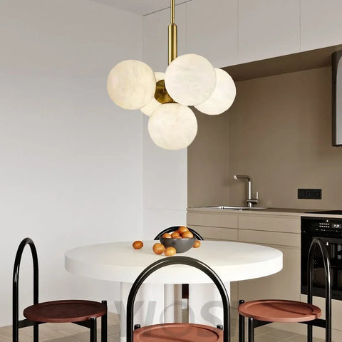 Tamika Modern Alabaster Kitchen Island Pendant