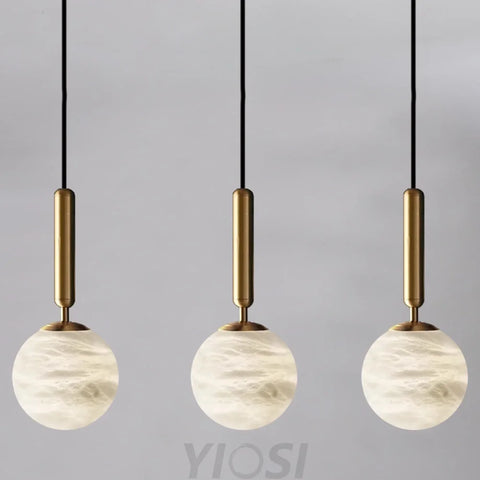 Tamika Modern Alabaster Kitchen Island Pendant
