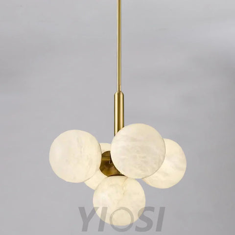 Tamika Modern Alabaster Kitchen Island Pendant