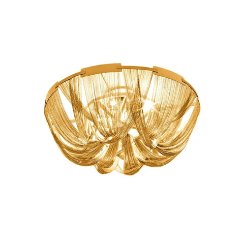 Tassel Aluminum Chain Ceiling Light ∅ 15.7″ - Semi Flush Mounts, Tassel-1-Yiosilamp