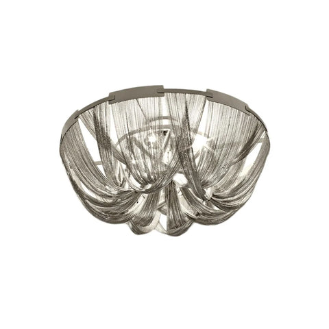 Tassel Aluminum Chain Ceiling Light ∅ 15.7″ - Semi Flush Mounts, Tassel-1-Yiosilamp