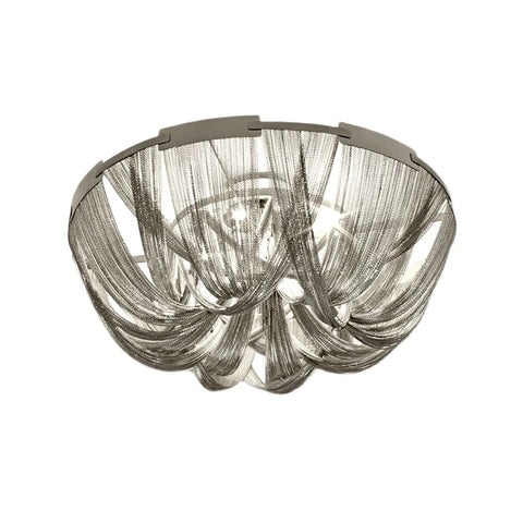 Tassel Aluminum Chain Ceiling Light ∅ 15.7″ - Semi Flush Mounts, Tassel-1-Yiosilamp