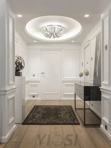 Tassel Aluminum Chain Ceiling Light ∅ 15.7″ - Semi Flush Mounts, Tassel-1-Yiosilamp