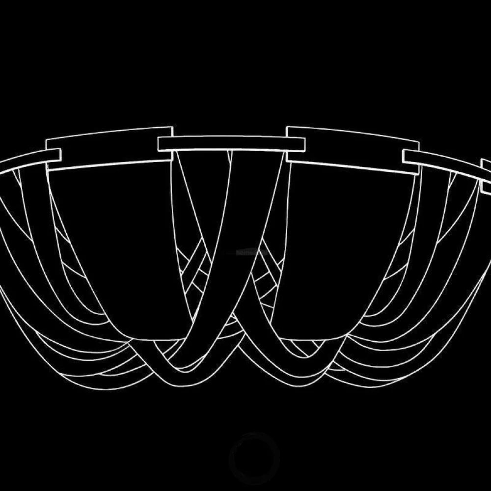 Tassel Aluminum Chain Ceiling Light ∅ 15.7″ - Semi Flush Mounts, Tassel-1-Yiosilamp