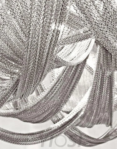 Tassel Aluminum Chain Ceiling Light ∅ 15.7″ - Semi Flush Mounts, Tassel-1-Yiosilamp