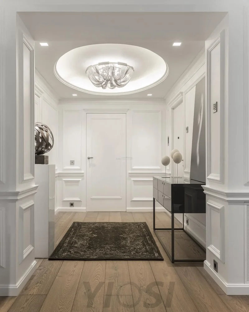 Tassel Aluminum Chain Ceiling Light ∅ 15.7″ - Semi Flush Mounts, Tassel-1-Yiosilamp