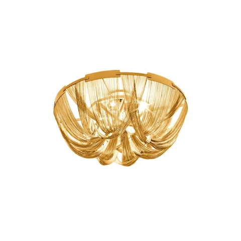 Tassel Aluminum Chain Ceiling Light ∅ 15.7″ - Semi Flush Mounts, Tassel-1-Yiosilamp