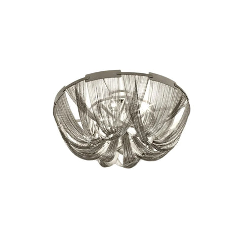 Tassel Aluminum Chain Ceiling Light ∅ 15.7″ - Semi Flush Mounts, Tassel-1-Yiosilamp