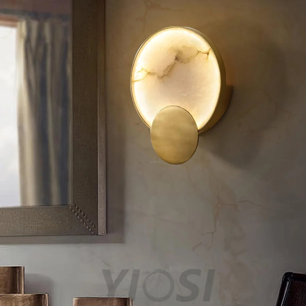 Terra Svet Alabaster Wall Sconce - Yiosilamp