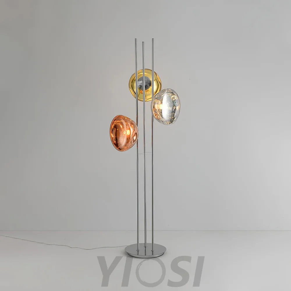 Three Light Glass Floor Lamp ∅ 13.8″ - Yiosilamp