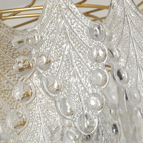 Tiered Carved Glass Chandelier Φ 15.7″ - Yiosilamp