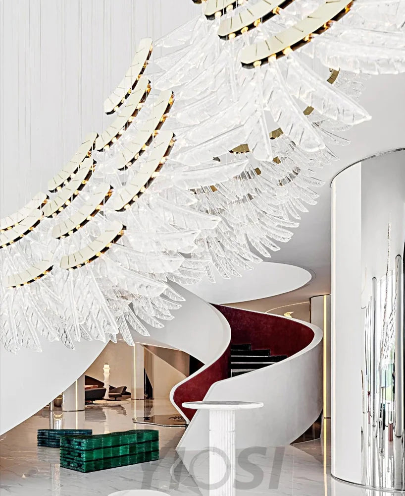 Tiered Palmette Chandelier L 15″ - Plastomer-1-Yiosilamp