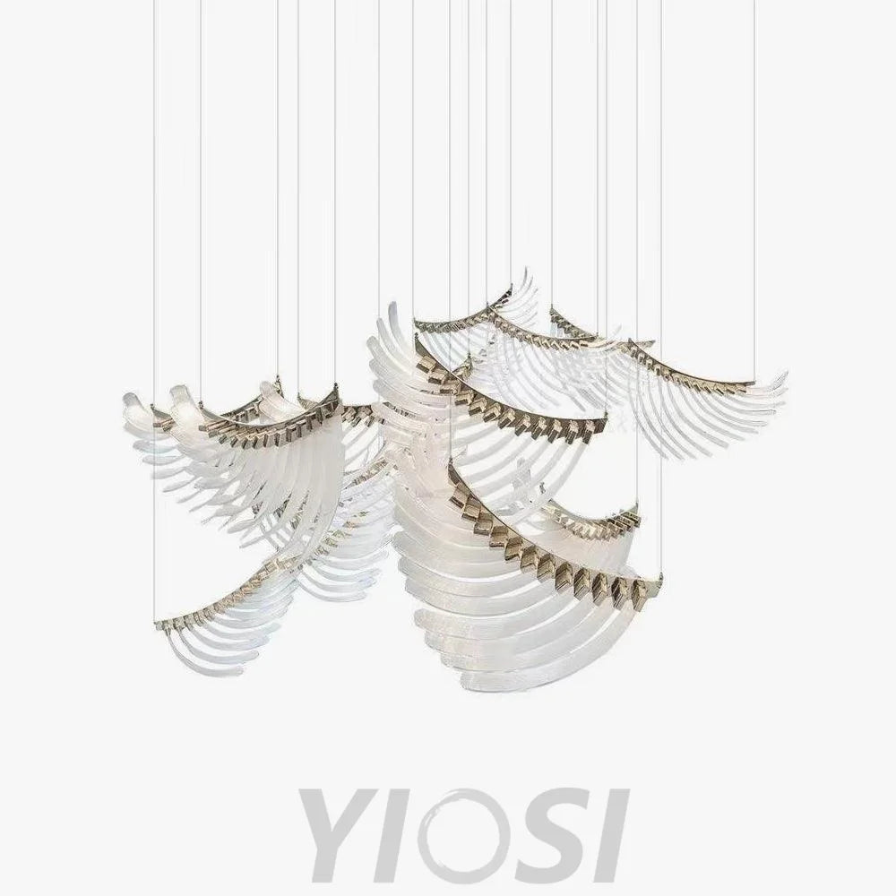 Tiered Palmette Chandelier L 15″ - Plastomer-1-Yiosilamp