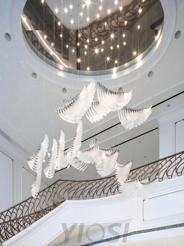 Tiered Palmette Chandelier L 15″ - Plastomer-1-Yiosilamp