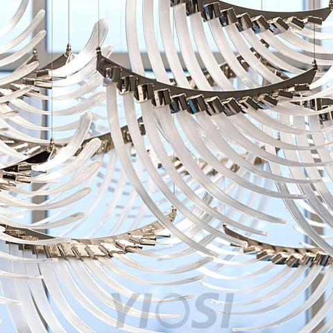Tiered Palmette Chandelier L 15″ - Plastomer-1-Yiosilamp
