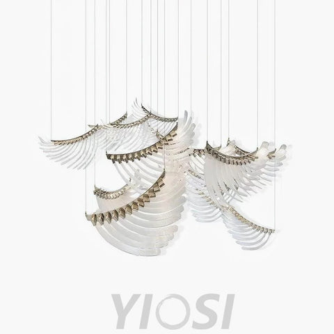 Tiered Palmette Chandelier L 15″ - Plastomer-1-Yiosilamp