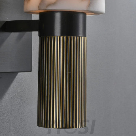Torch Marble Walll Sconce - Alabaster, Alabaster Wall Lamp-1-Yiosilamp