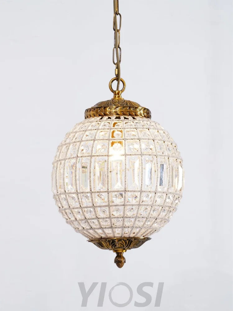 Traditional Globe Chandelier - Classic, Crystals-1-Yiosilamp