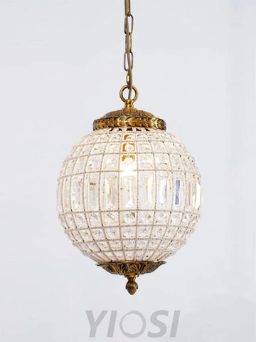 Traditional Globe Chandelier - Classic, Crystals-1-Yiosilamp