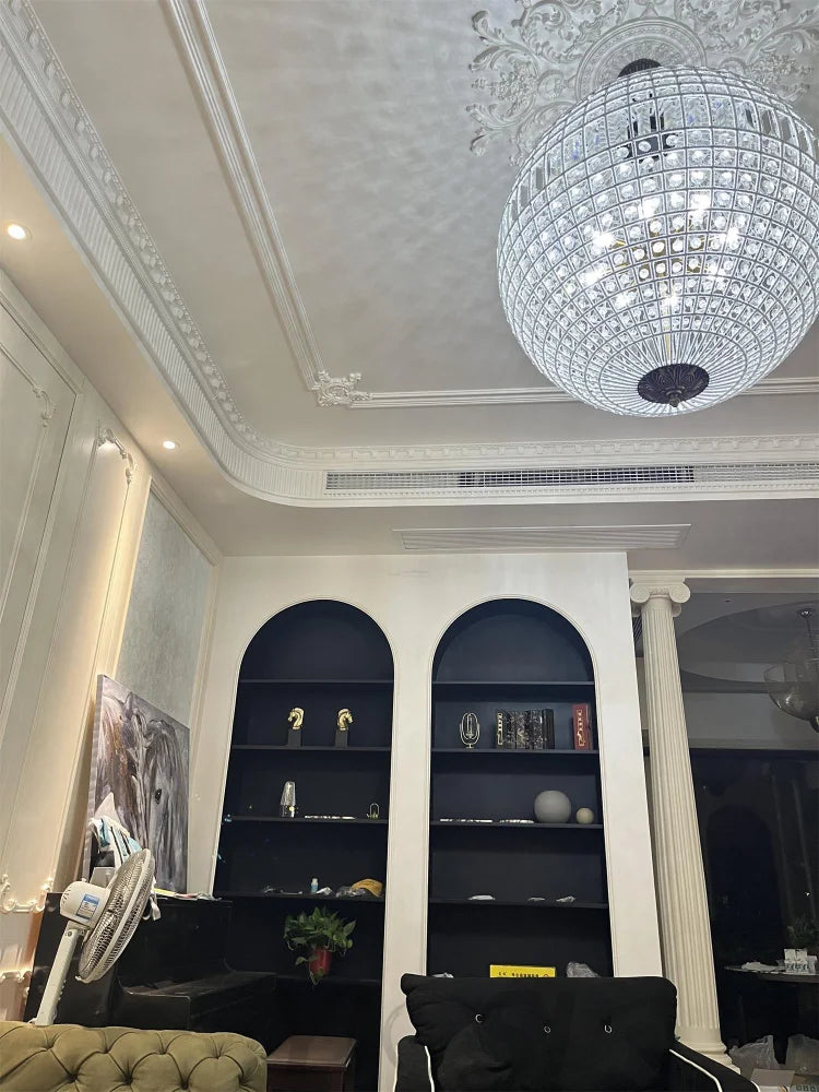 Traditional Globe Chandelier - Classic, Crystals-1-Yiosilamp